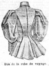 1890s Ladies Robe de Voyage - Victorian - Belle Epoque Traveling Jacket - 1895 Reproduction Sewing Pattern #E0177 - 32 Inch Bust