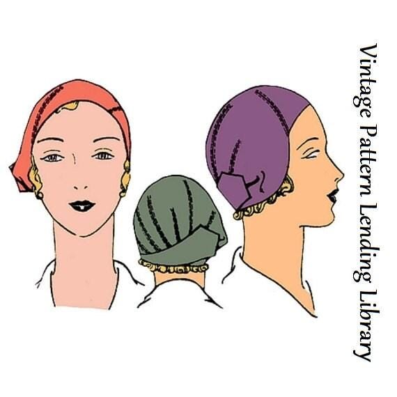 1920s Ladies Close Fitting Cloche Hat - Reproduction Sewing Pattern #H1010