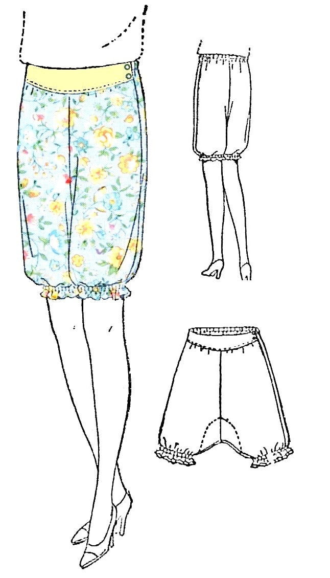 1920s Ladies Bloomers - Reproduction 1928 Sewing Pattern #Z4402 - 34 Inch Waist