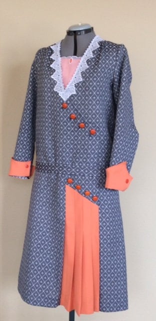 1920s Ladies Frock with Pleated Inset - Reproduction 1929 Sewing Pattern #Z2830 - 38 Inch Bust