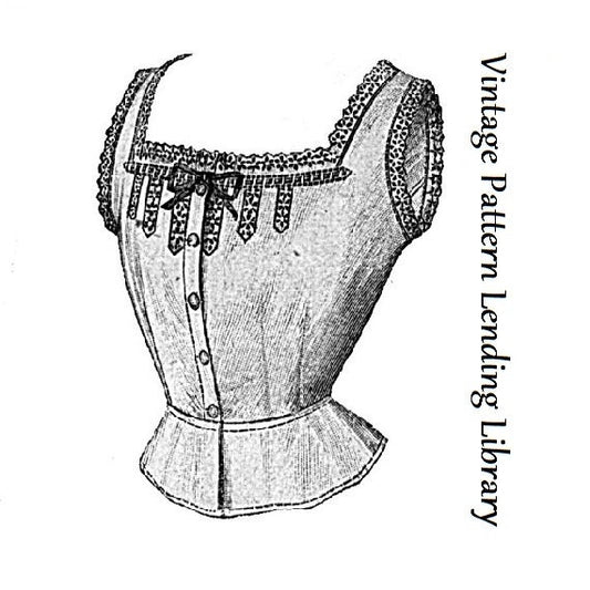 1912 Ladies Corset Cover With Lace Insertion - Reproduction Sewing Pattern #E0176 - 36 Inch Bust