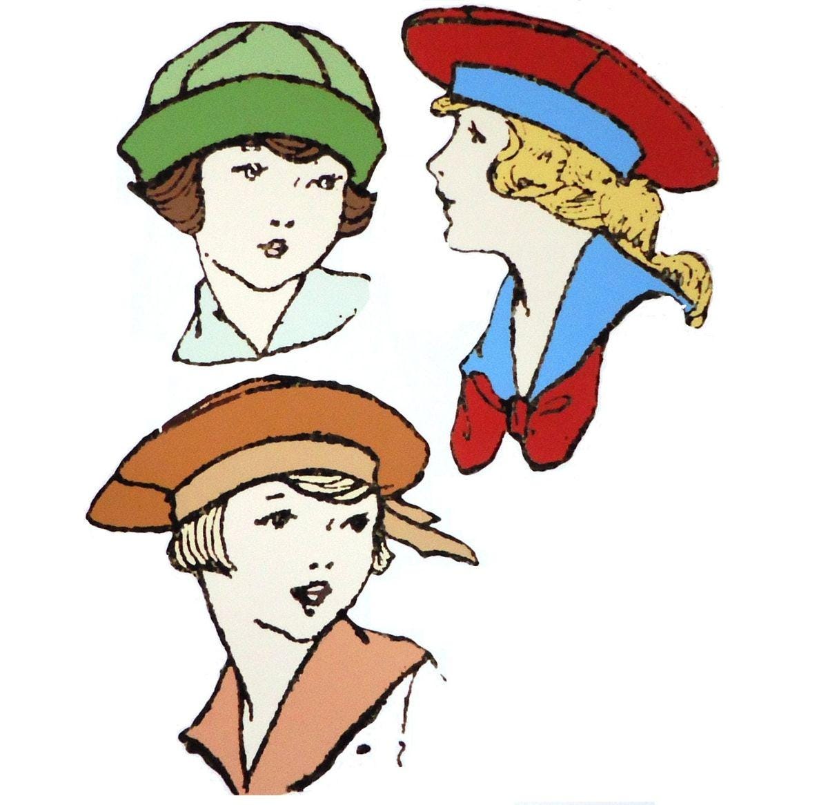 1913 Child/Youth Hats - Reproduction Sewing Pattern #H2645