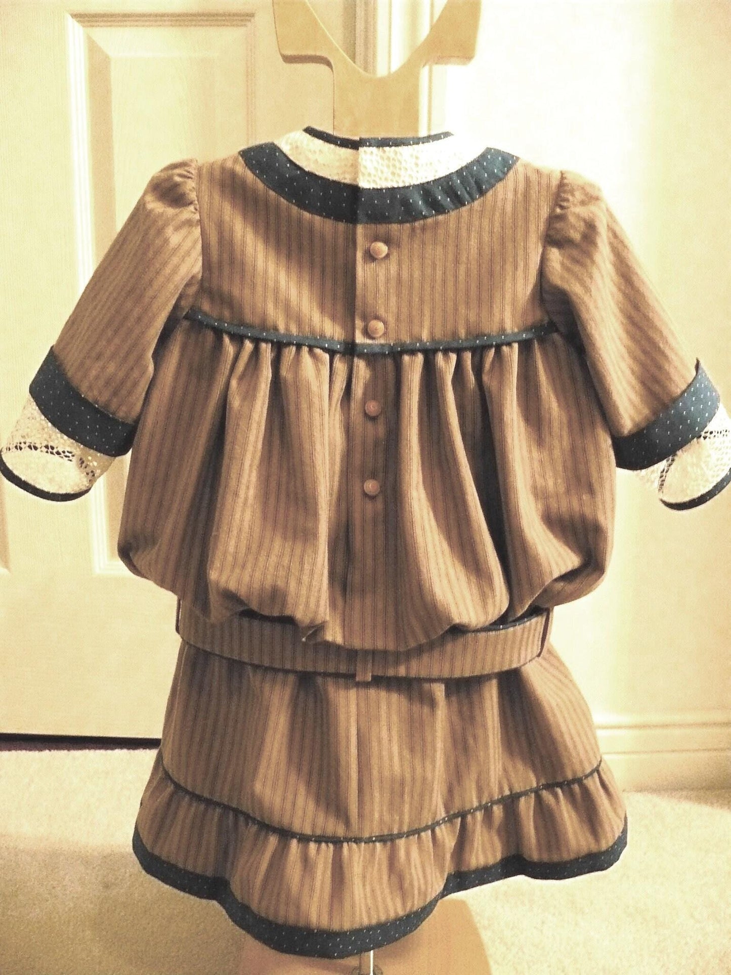 1912 Child's Flounced Dress With Optional Contrast Binding - Reproduction Sewing Pattern #C0501