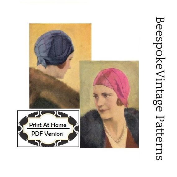 1920s Ladies Cloche Hat Made Of Ribbon - INSTANT DOWNLOAD - Reproduction 1929 Sewing Pattern #H1759 - PDF - Print At Home