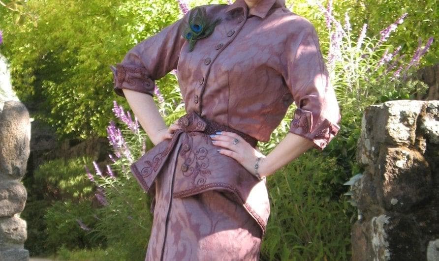 1950s Ladies Jacket Dress With Wiggle Skirt - Pattern #F0073 - 36 Inch Bust