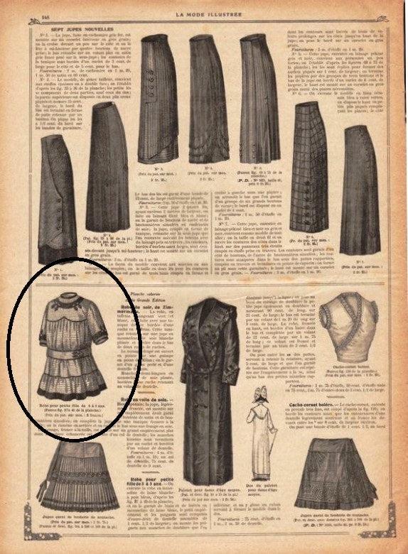 1912 Child's Flounced Dress With Optional Contrast Binding - INSTANT DOWNLOAD - Reproduction Sewing Pattern #C0501 - PDF - Print At Home