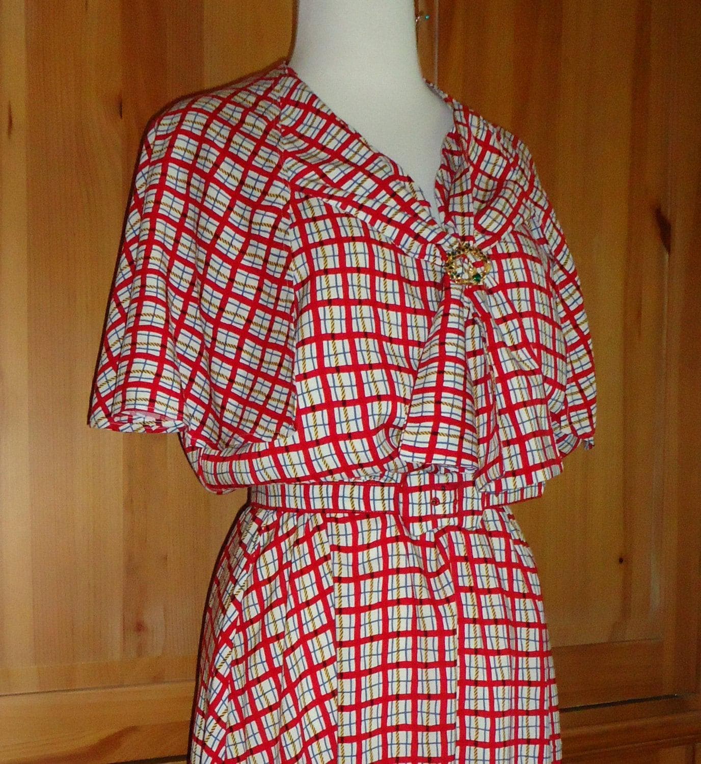 1930s Ladies Capelet Dress With Front Scarf Tie - INSTANT DOWNLOAD - Pattern #T3412 - 38 Inch Bust [PDF - PRINT AT HOME]