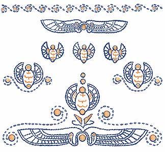 1920s Egyptian Bead/Embroidery Design for Ladies Frock or Blouse - INSTANT DOWNLOAD - Reproduction Pattern #N1039 [PDF - PRINT AT HOME]