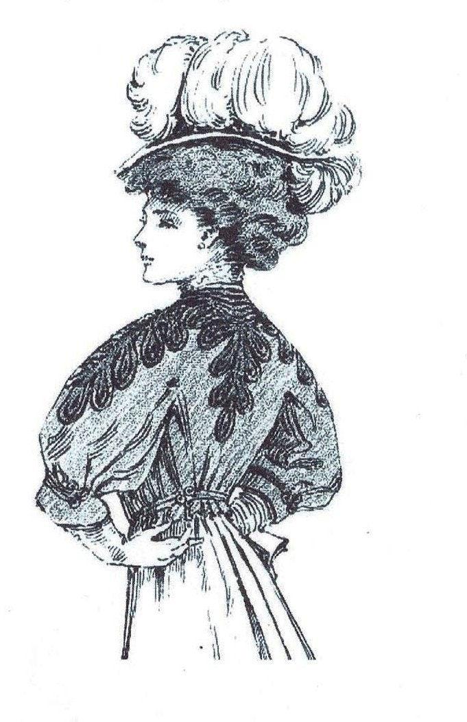 1900's Ladies Bolero Jacket - INSTANT DOWNLOAD - 1909 Pattern #E5892 - 32/34 Inch Bust [PDF - PRINT AT HOME]
