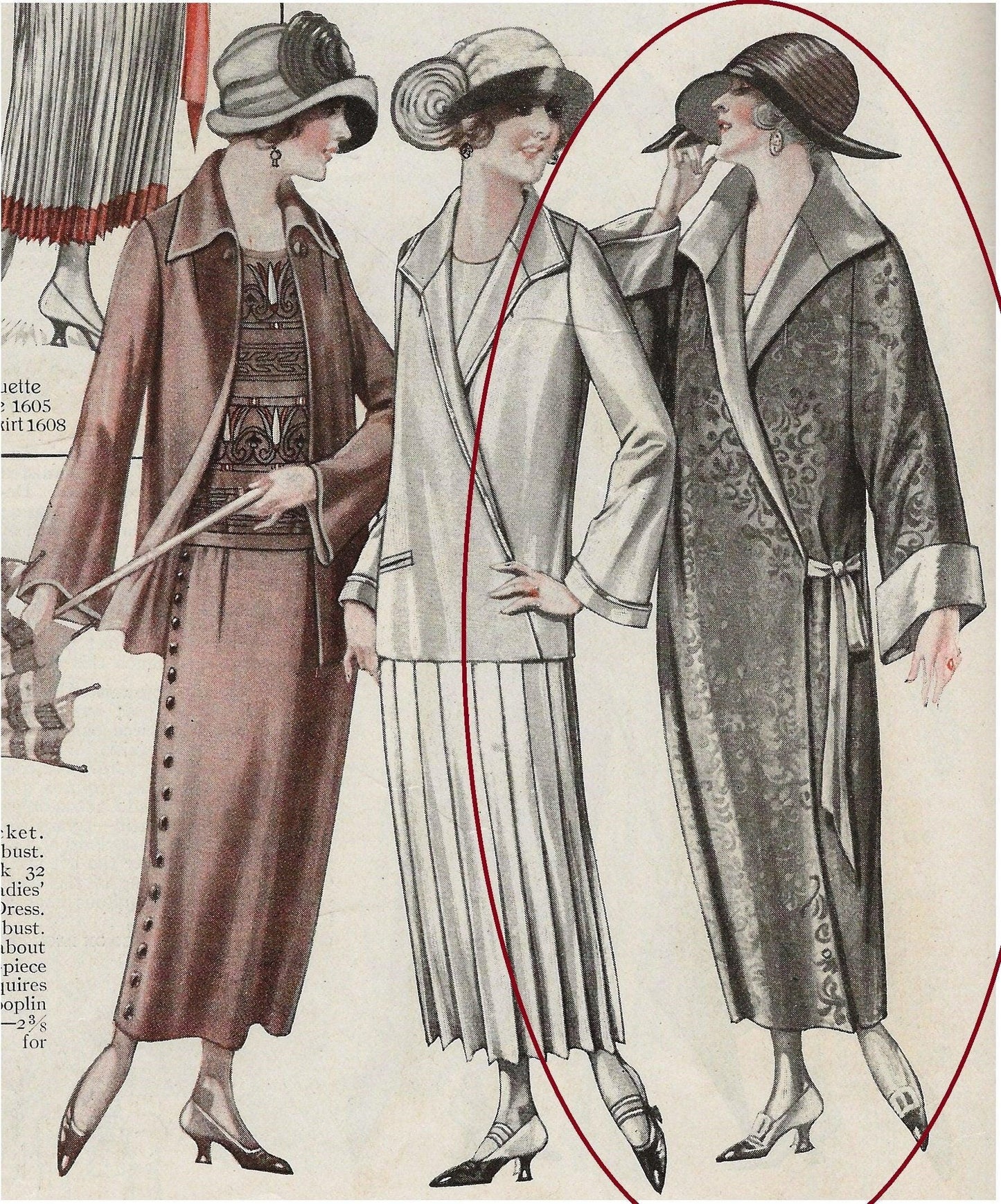 1920s Ladies Coat With Large Sleeves - INSTANT DOWNLOAD - Reproduction 1923 Sewing Pattern #Z1652 - 34 Inch Bust [PDF - PRINT AT HOME]