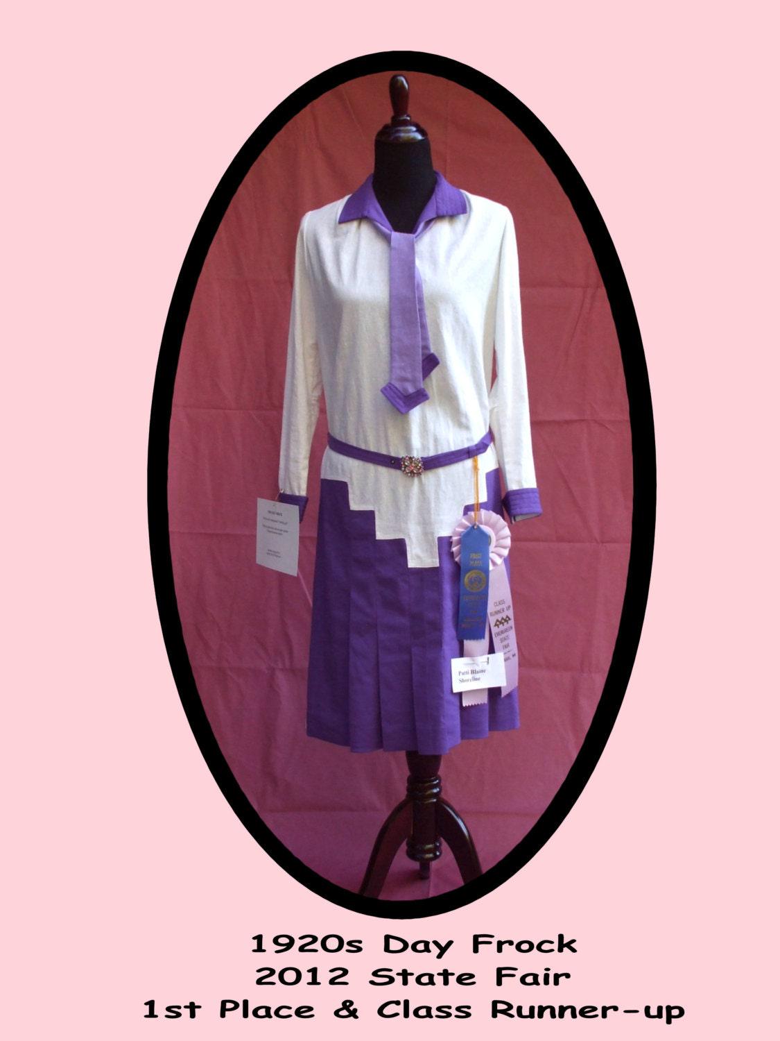 1920s Ladies Frock with Pleated Inset - INSTANT DOWNLOAD - Reproduction 1928 Sewing Pattern #Z2773 - 35 Inch Bust [PDF - PRINT AT HOME]
