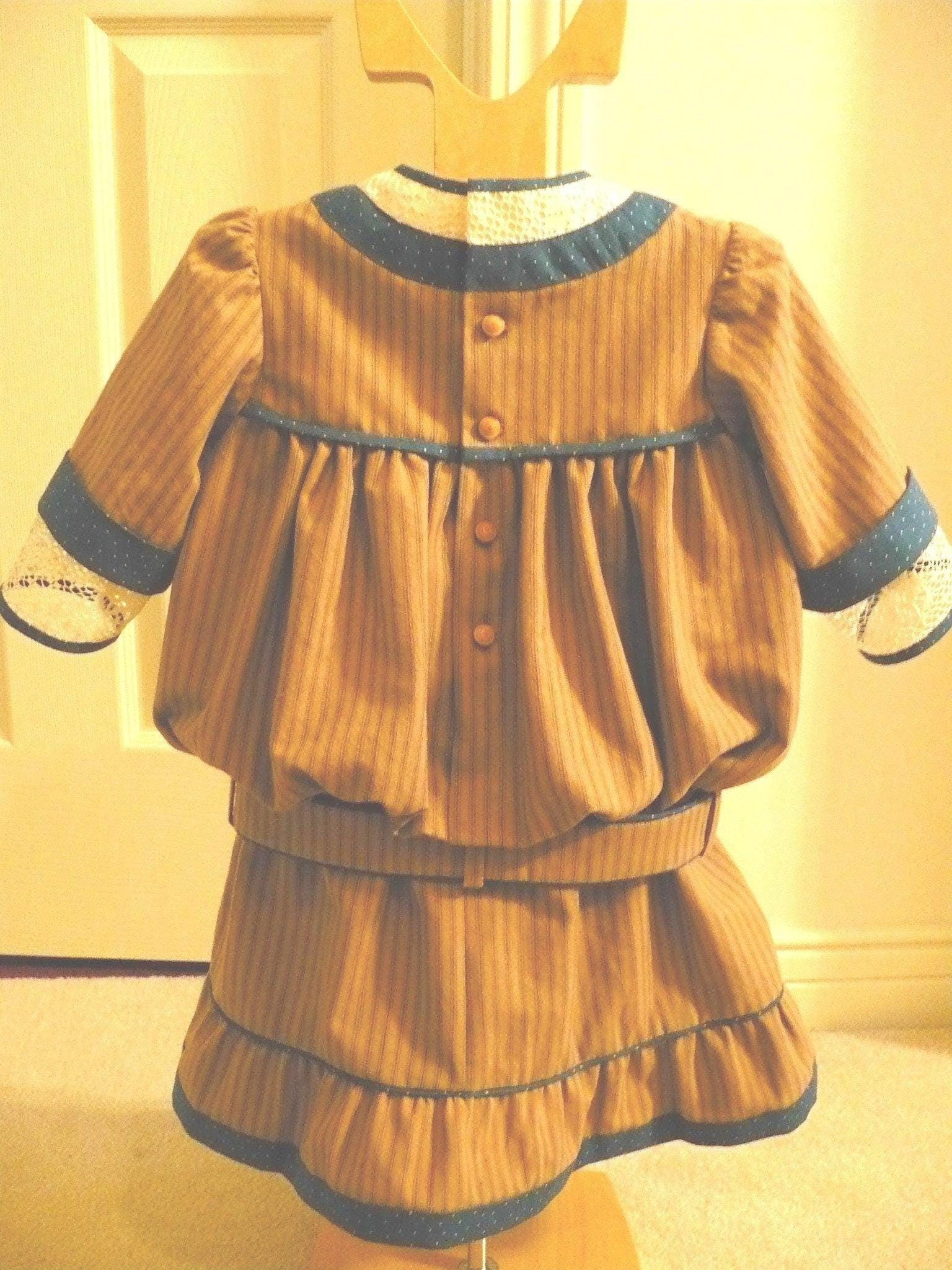 1912 Child&#39;s Flounced Dress With Optional Contrast Binding - INSTANT DOWNLOAD - Reproduction Sewing Pattern #C0501 - PDF - Print At Home