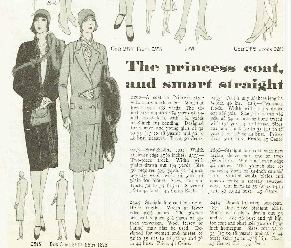 1920s Ladies Box-Coat Sports Blazer - INSTANT DOWNLOAD - Reproduction 1929 Sewing Pattern #Z2419 - 35 Inch Bust [PDF - PRINT AT HOME]