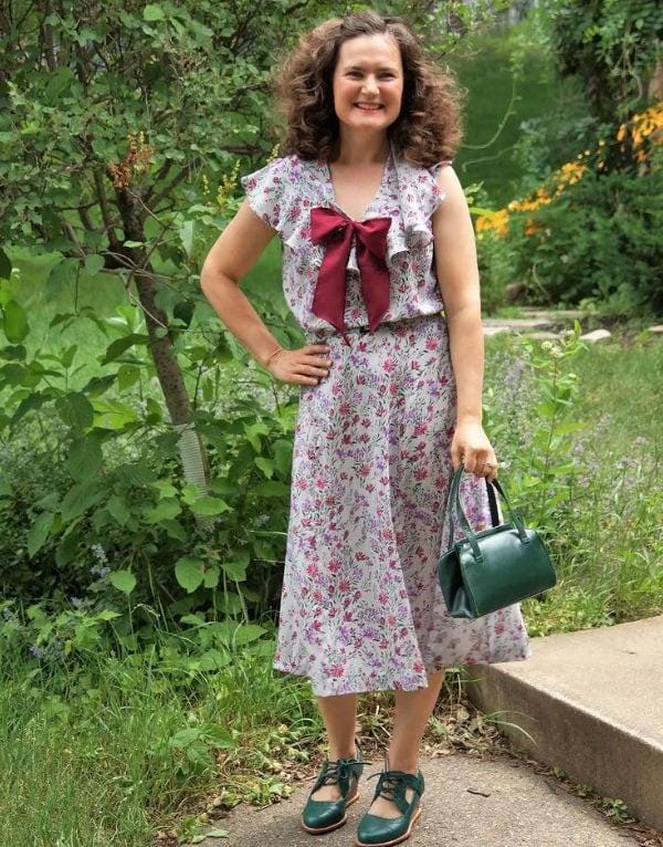 1930s Sleeveless Day Dress - Bust 34” #T0423 [PDF - PRINT AT HOME]