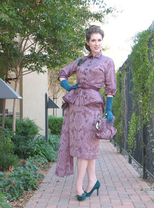1950s Ladies Jacket Dress With Wiggle Skirt - Pattern #F0073 - 36 Inch Bust