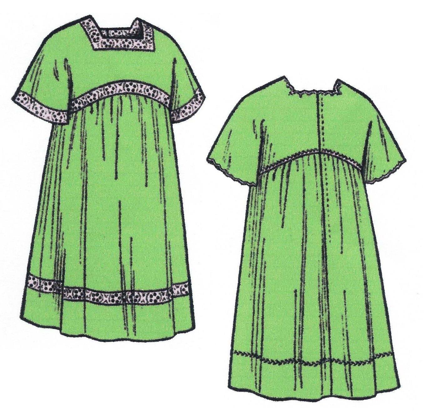 1908 Child's Dress To Wear Over Blouse - INSTANT DOWNLOAD - Reproduction Sewing Pattern #C4040 - PDF - Print At Home