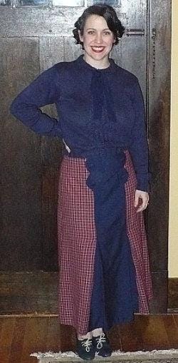 1930s Ladies Skirt With Patch Pockets - INSTANT DOWNLOAD - Reproduction 1936 Sewing Pattern #T1047 - 30 Inch Waist [PDF - PRINT AT HOME]