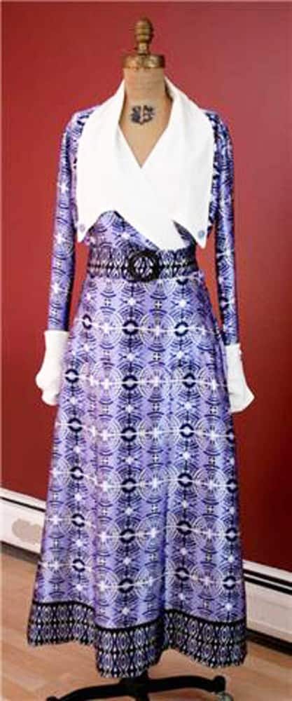 1930s Ladies Dress With Large Collar - INSTANT DOWNLOAD - Art Deco Pattern #T1481 - 36 Inch Bust [PDF - PRINT AT HOME]