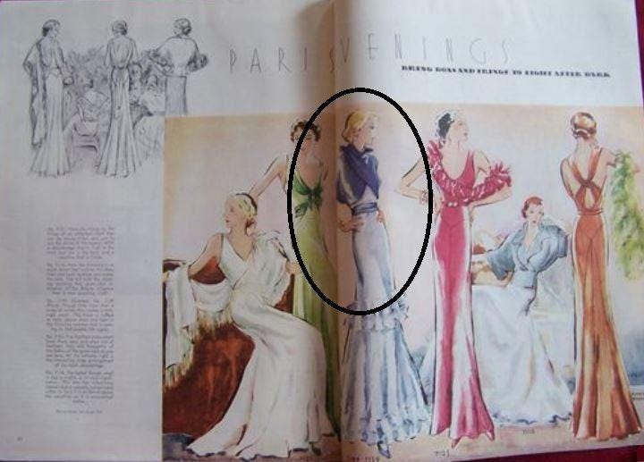 1930s Ladies Evening Wrap Coatee - INSTANT DOWNLOAD - Reproduction 1932 Sewing Pattern #T7144 - 32/34 Inch Bust [PDF - PRINT AT HOME]