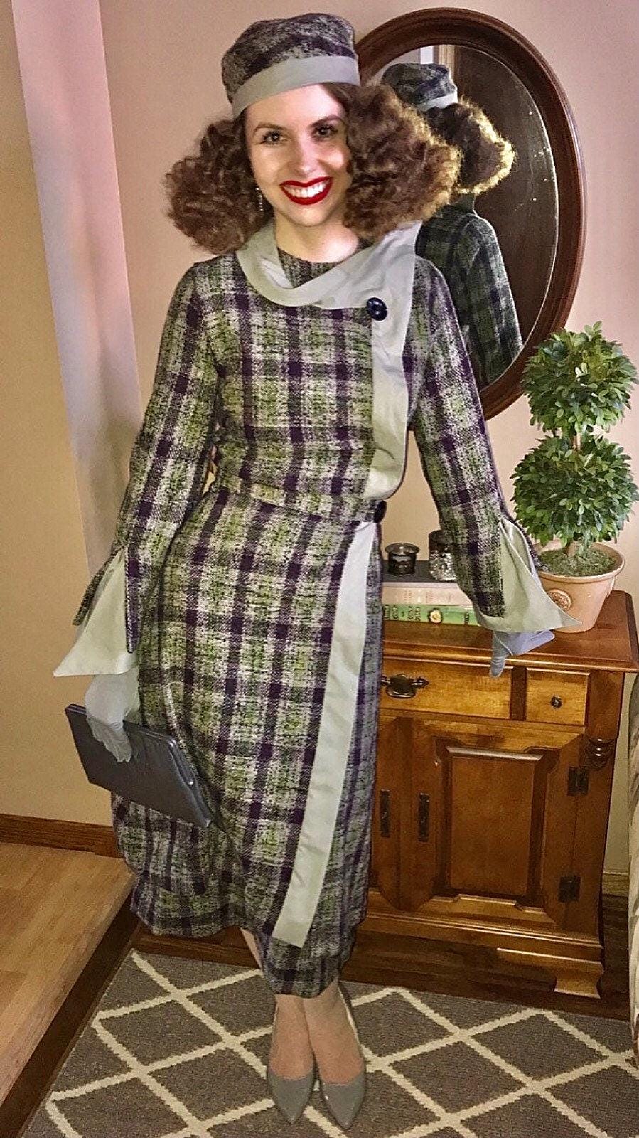 1930s Ladies Draped-Style Day Dress - INSTANT DOWNLOAD - Reproduction 1935 Sewing Pattern #T5887 - 32 Inch Bust [PDF - PRINT AT HOME]