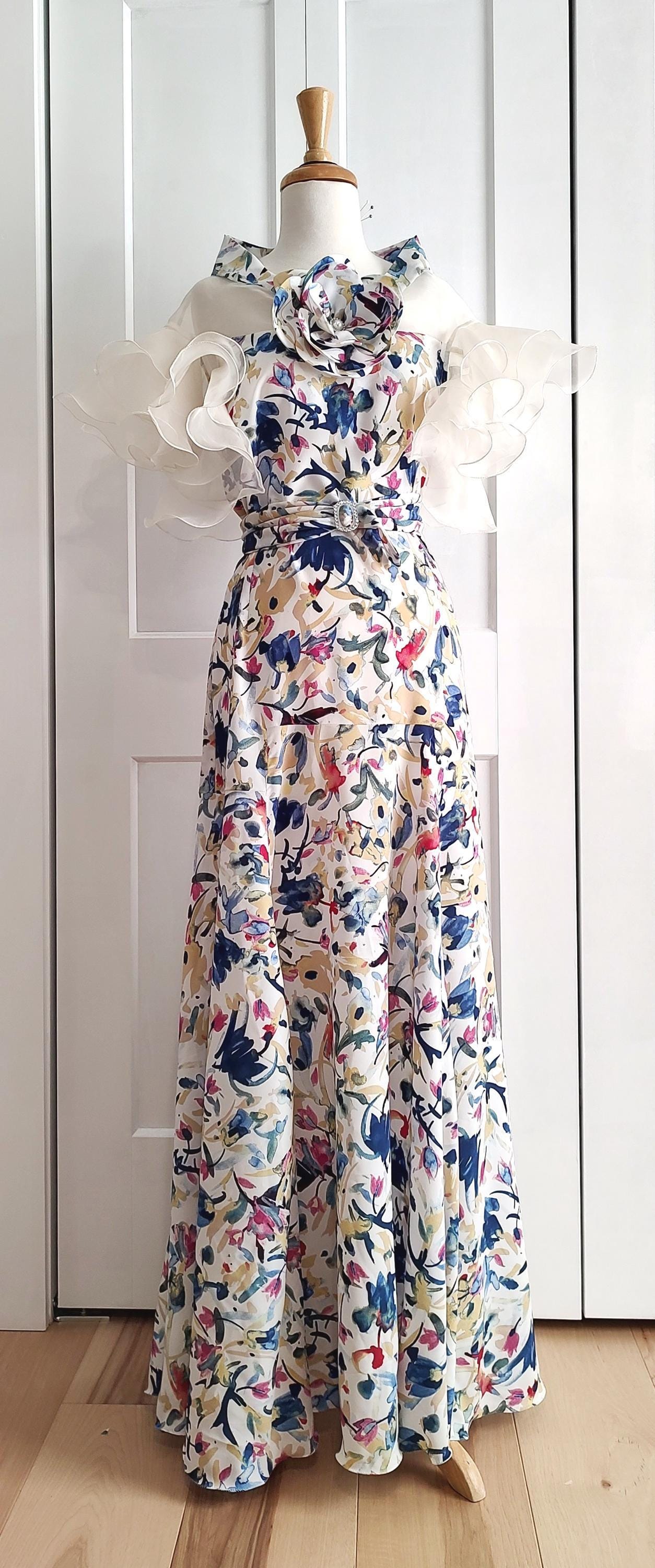 1930s Ladies Evening Gown With Wing Sleeves - INSTANT DOWNLOAD - Reproduction 1934 Sewing Pattern #T7653 - 34 Inch Bust[PDF - PRINT AT HOME]
