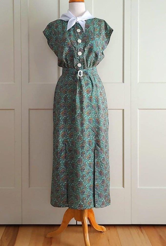 1930s Ladies Dress In Two Styles - - INSTANT DOWNLOAD - Reproduction 1936 Sewing Pattern #T2013 - Size 32 Inch Bust [PDF - PRINT AT HOME]