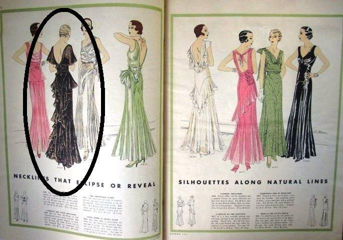 1930s Ladies Slip-Over Gown With Cascades - INSTANT DOWNLOAD - Reproduction 1931 Sewing Pattern #T3946 [PDF - PRINT AT HOME]