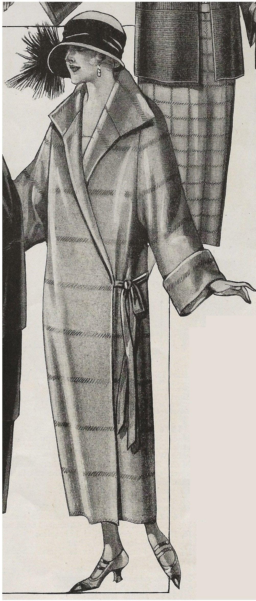 1920s Ladies Coat With Large Sleeves - INSTANT DOWNLOAD - Reproduction 1923 Sewing Pattern #Z1652 - 34 Inch Bust [PDF - PRINT AT HOME]