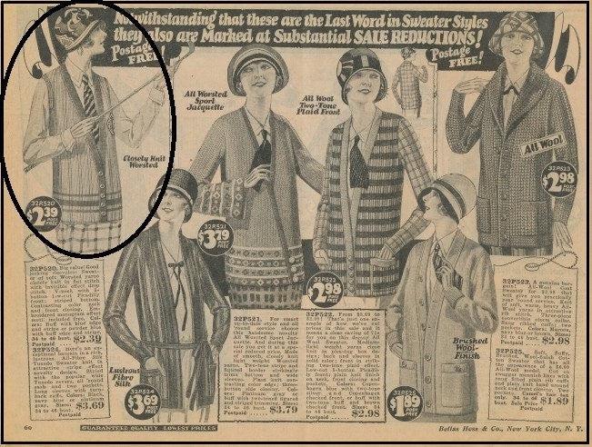 1920s Ladies Sleeveless Sport Jacket - INSTANT DOWNLOAD - Reproduction 1924 Sewing Pattern #Z3460 - 40 Inch Bust [PDF - PRINT AT HOME]