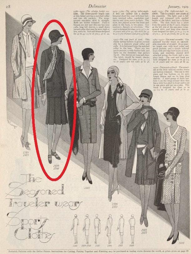 1920s Ladies Box-Coat Sports Blazer - INSTANT DOWNLOAD - Reproduction 1929 Sewing Pattern #Z2419 - 35 Inch Bust [PDF - PRINT AT HOME]