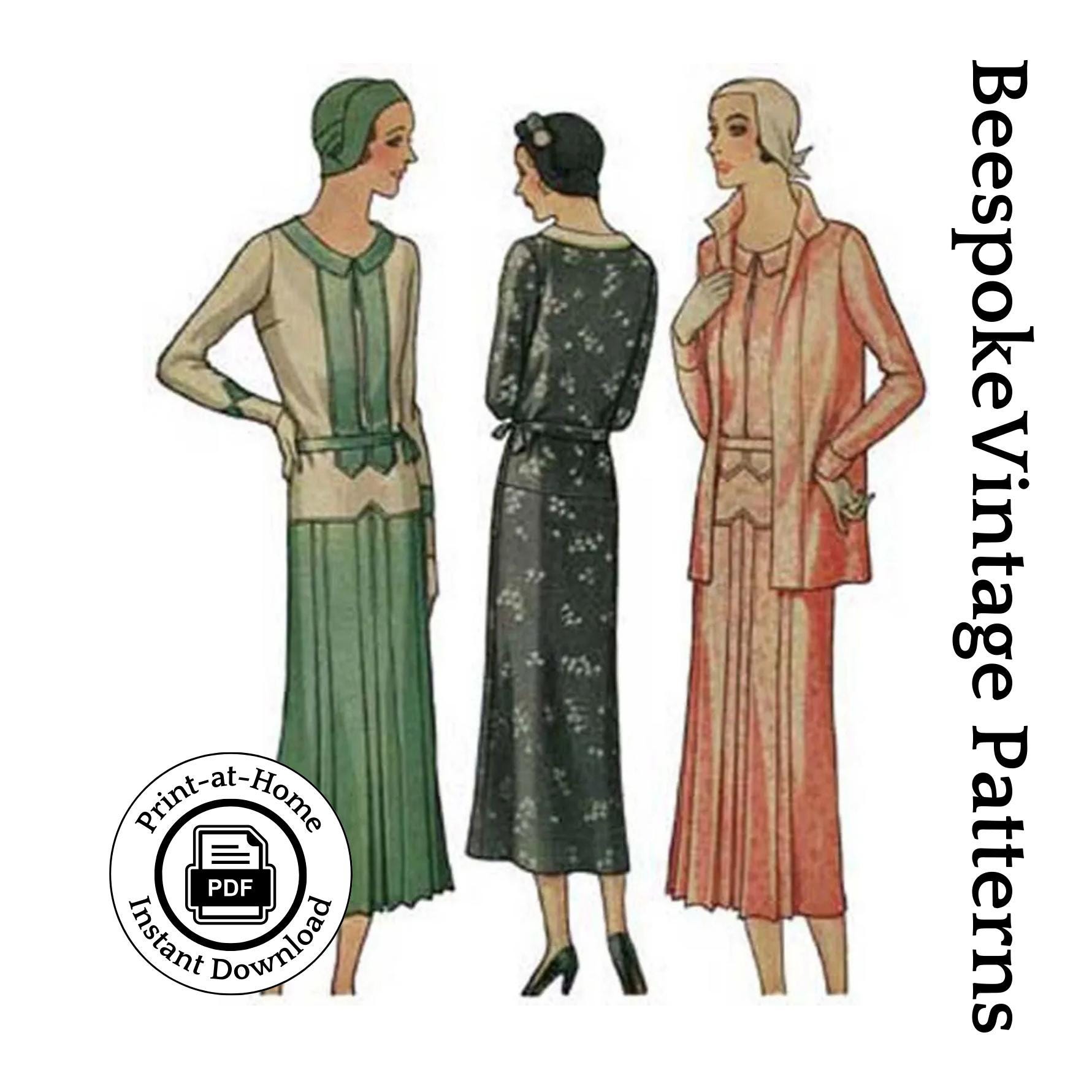1930s Ladies Dress Ensemble - INSTANT DOWNLOAD - Reproduction 1931 Sewing Pattern #T6453 - 34 Inch Bust [PDF - PRINT AT HOME]
