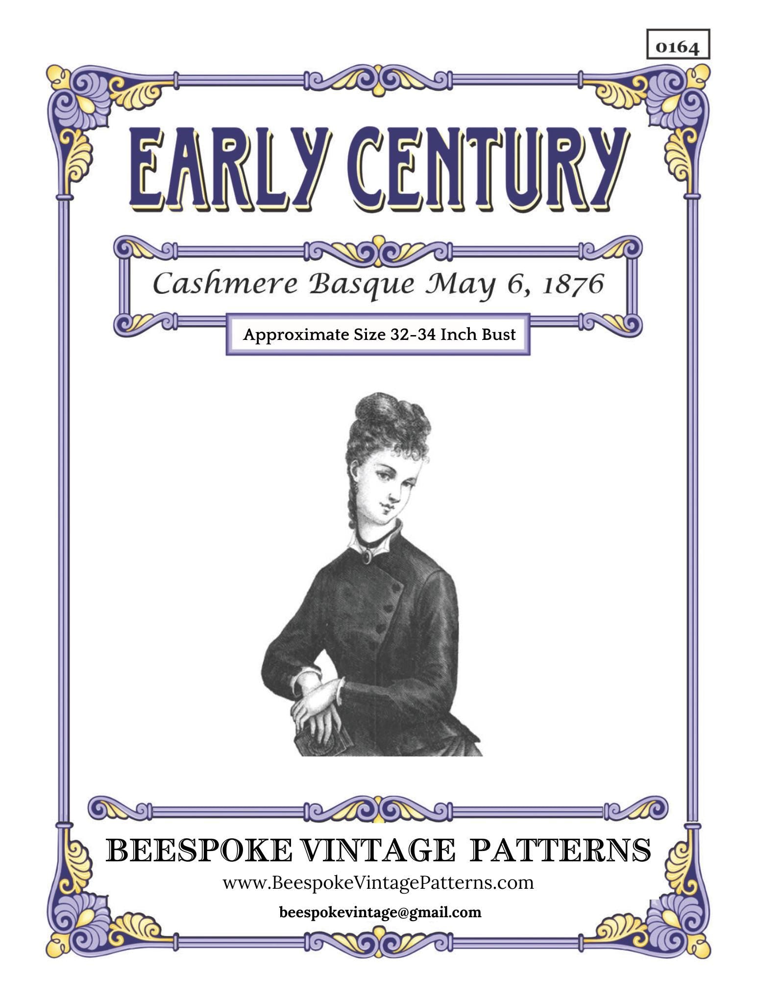 1870s Ladies Basque - INSTANT DOWNLOAD - 1876 Victorian Pattern #E0164 - 32/34 Inch Bust [PDF - PRINT AT HOME]