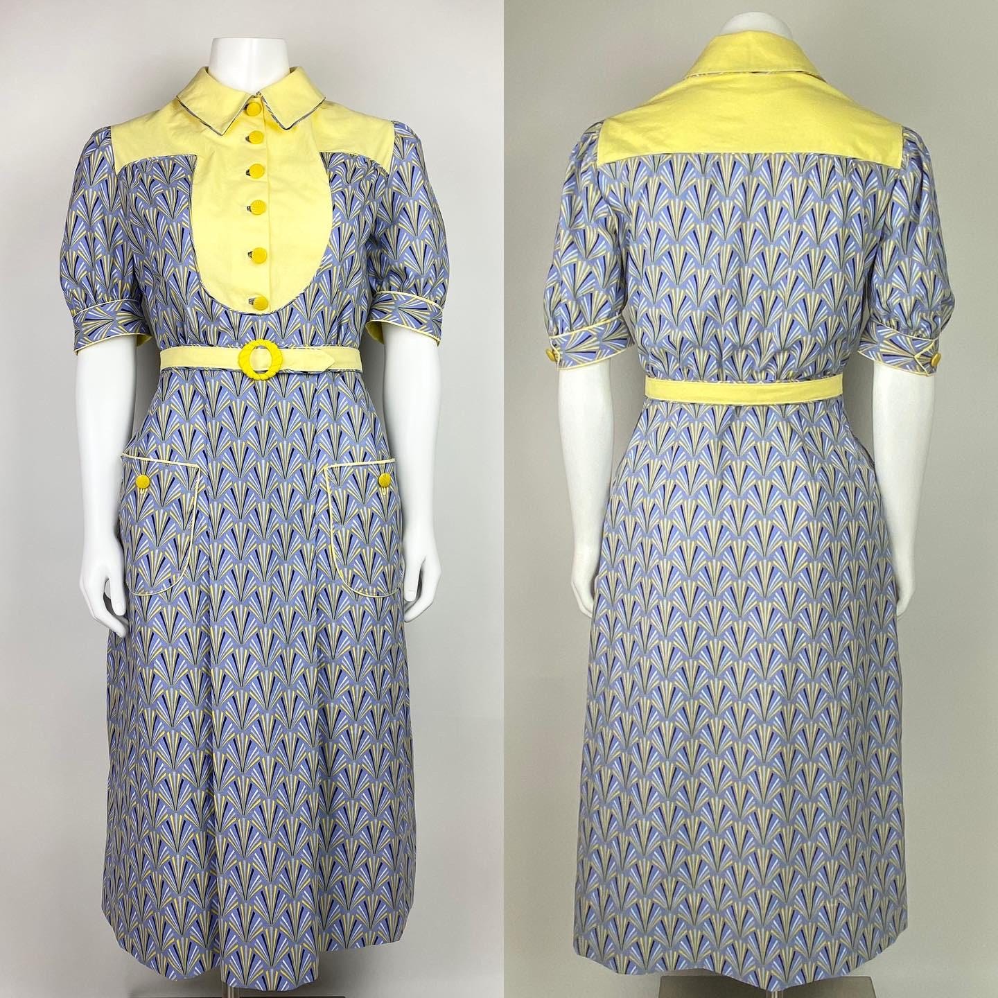 1930s Dress and Coat - Bust 36" - vintage sz 18 - Reproduction Vintage Pattern #T1418 - PDF - Copy Shop Only