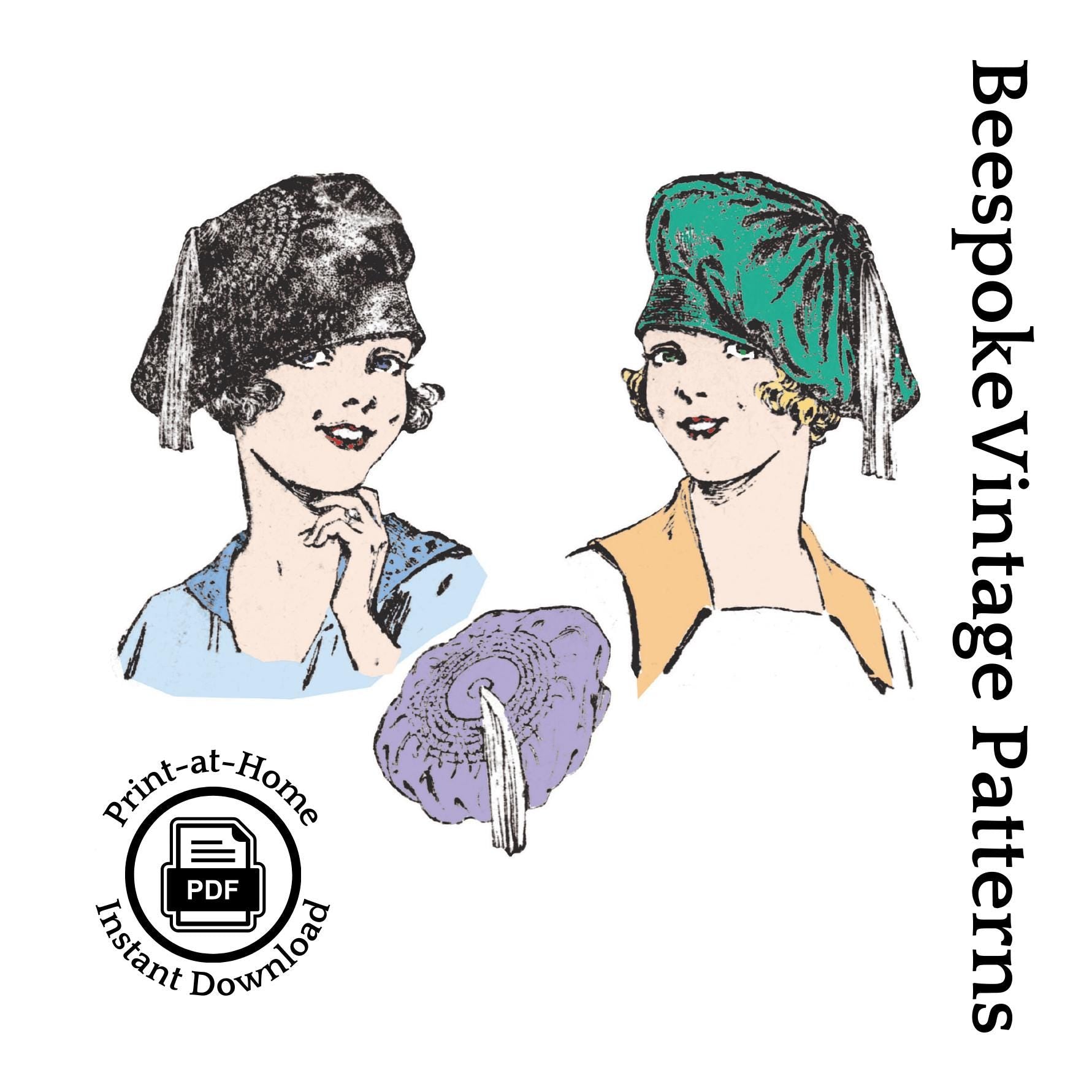 1918 Youth/Teen Girl Tassel Tam - INSTANT DOWNLOAD - Pattern #H9627 [PDF - PRINT AT HOME]