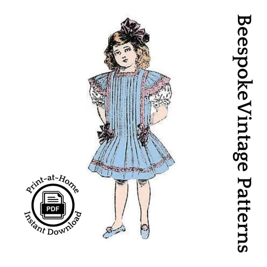 1910 Child's French Dress With Tucks - INSTANT DOWNLOAD - Pattern #C5416 [PDF - PRINT AT HOME]