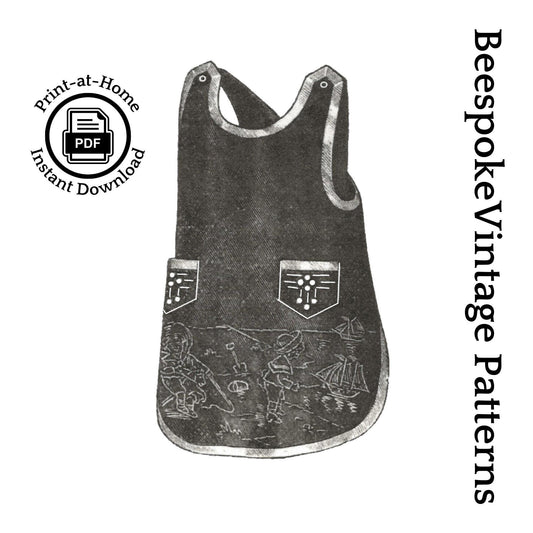 1912 Child's Apron - INSTANT DOWNLOAD - Pattern #C0500 - Size 3-5 Year Old - Edwardian Apron [PDF - PRINT AT HOME]