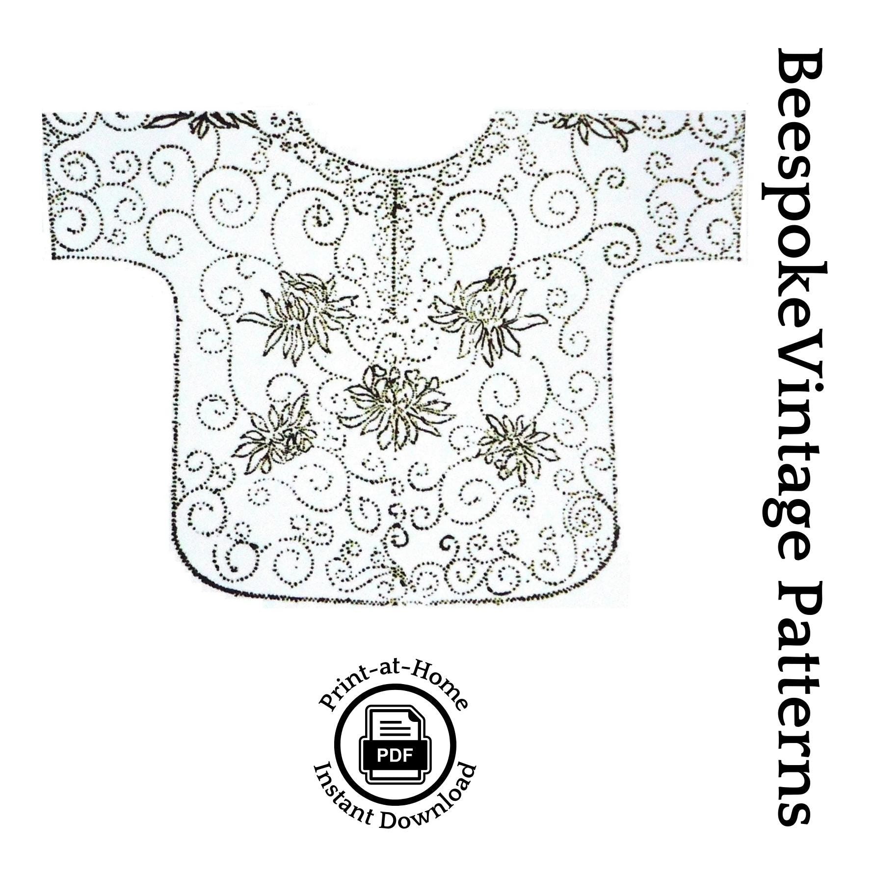 1920s Ladies Beaded Blouse in Kimono Style - INSTANT DOWNLOAD - Reproduction and Transfer Pattern #N14966 [PDF - PRINT AT HOME]