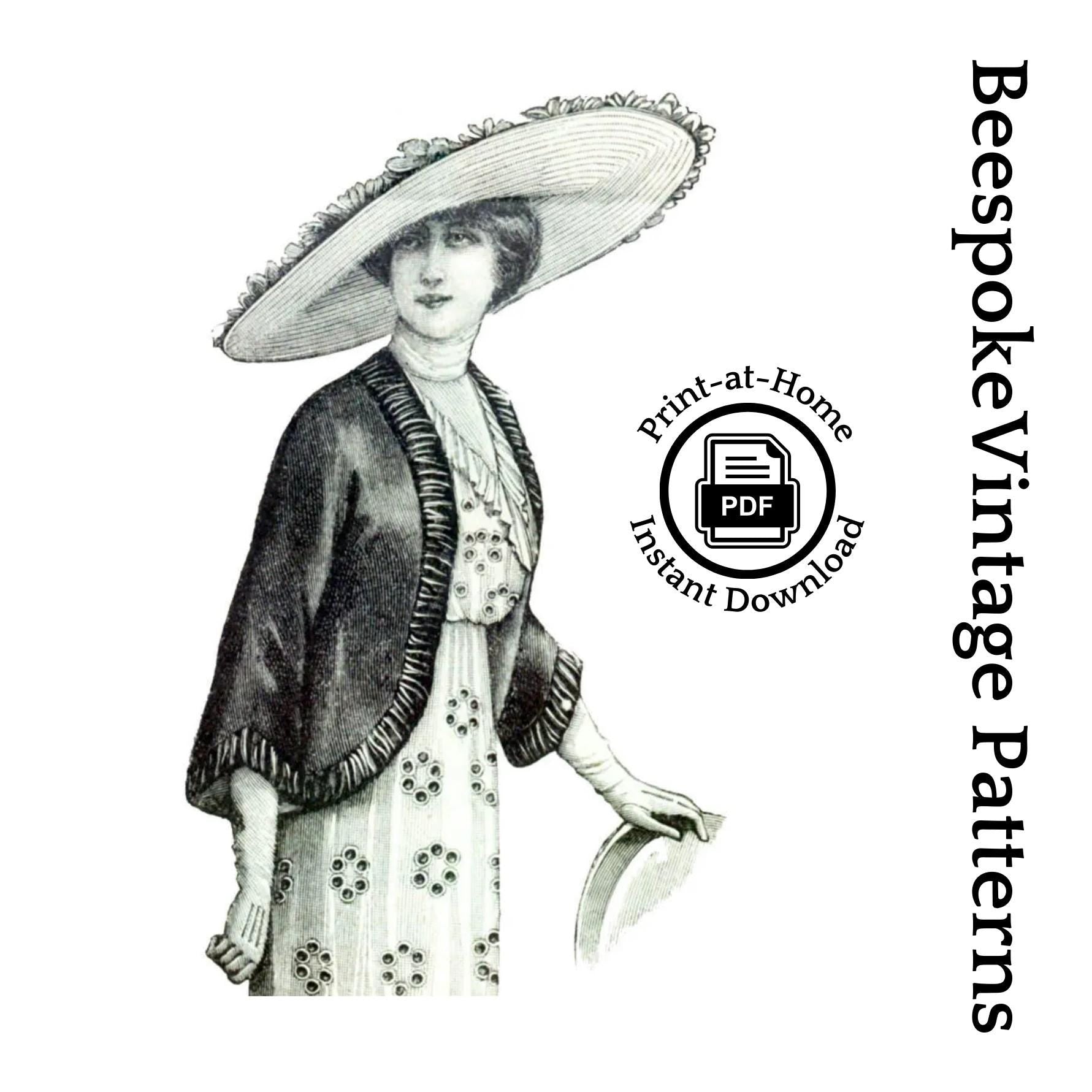 1912 Ladies Spring Mantle - INSTANT DOWNLOAD - Pattern #E0189 - 36 Inch Bust [PDF - PRINT AT HOME]